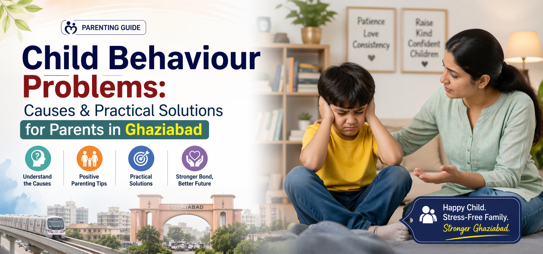 Child Behaviour Problems: Causes & Practical Solutions for Parents in Ghaziabad                    